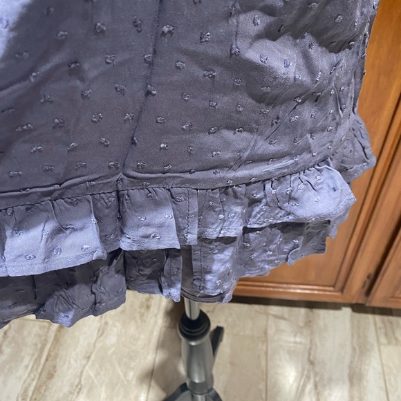 NWT Democracy Slate Blue Tank w Raised Dots Tie on back Stretch top underneath - Picture 10 of 12